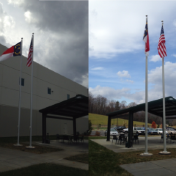 Flag Pole Installation - Empire Mills River,NC